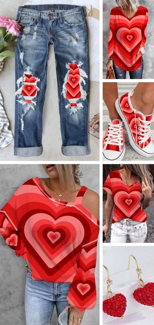 Heart Print Valentine Outfits