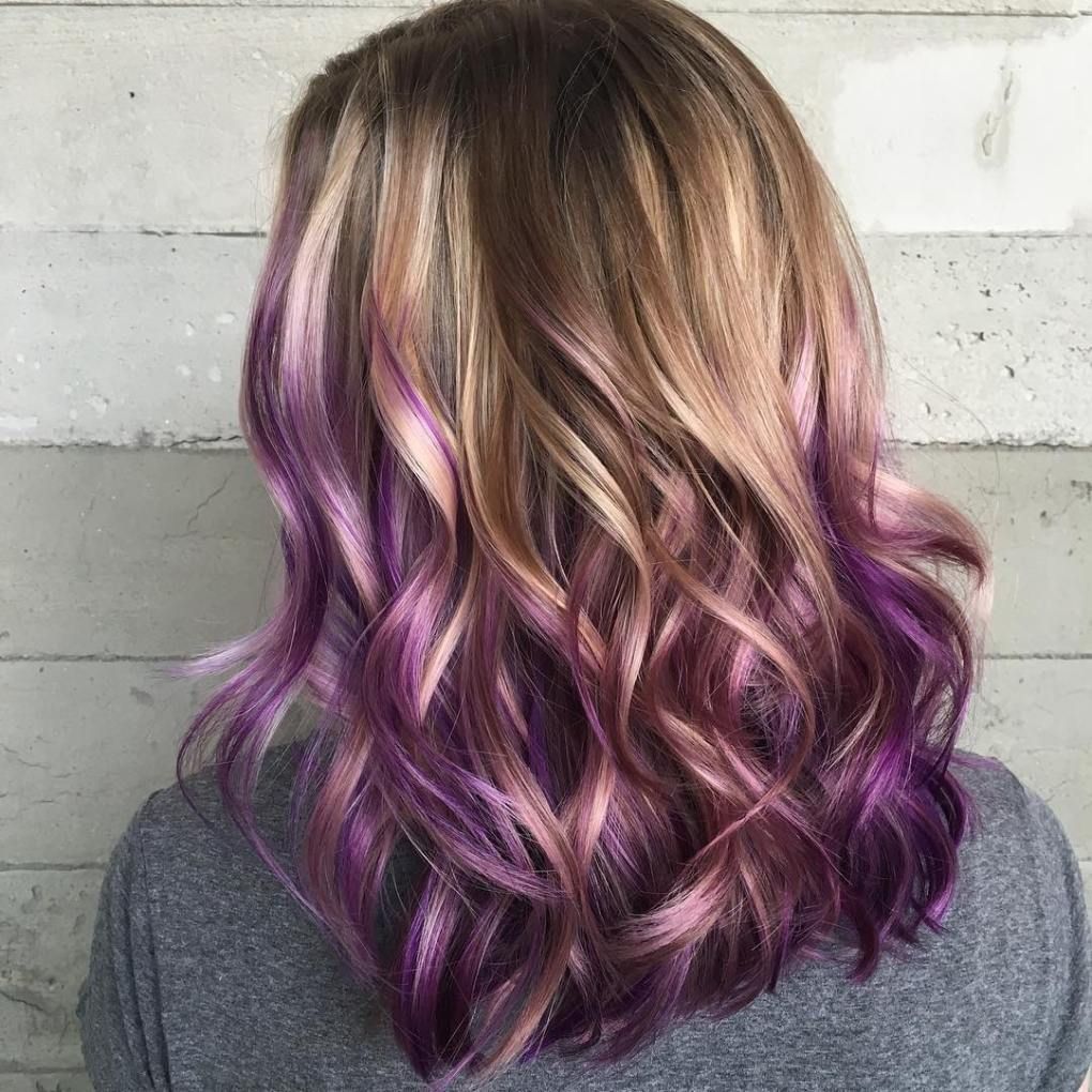Purple Balayage Hair Ideas