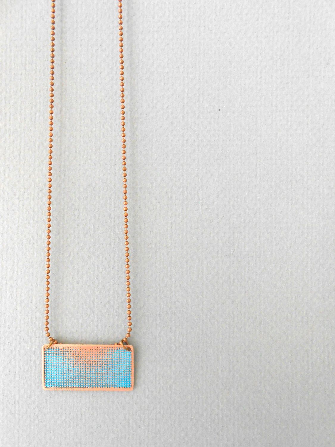 Geometric Copper Necklace