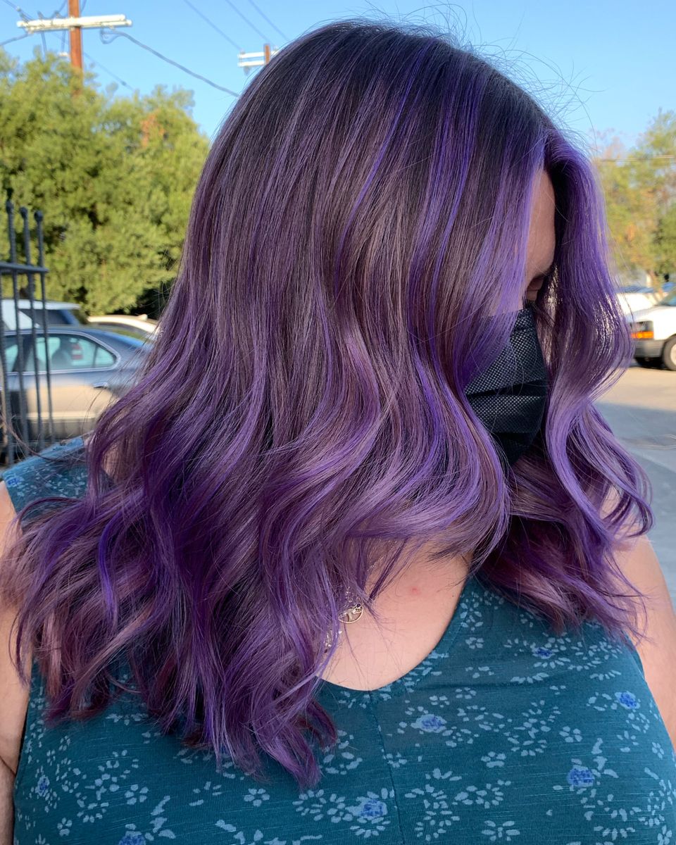 Vibrant and Stunning Purple Balayage Hair Ideas