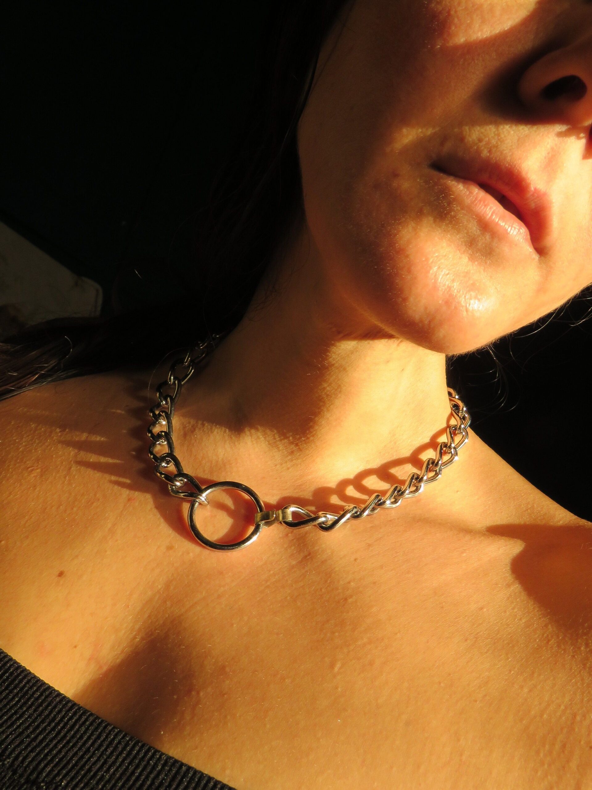 Long O-Ring Double Chain
  Necklace