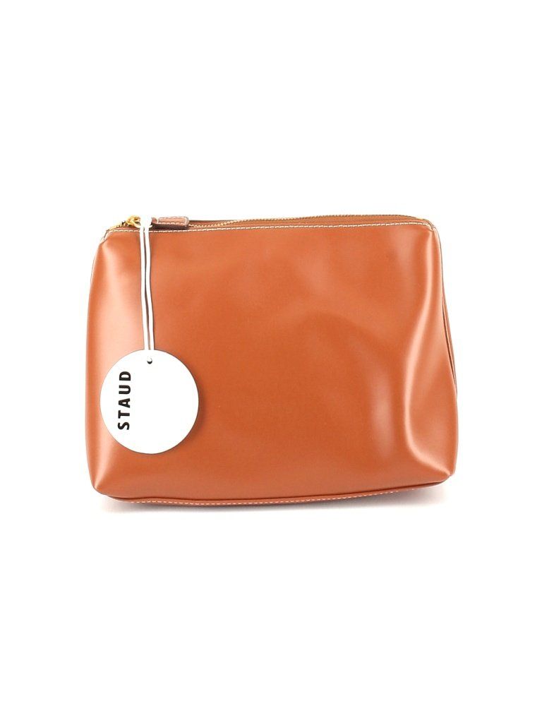 Color Blocked Leather Clutch