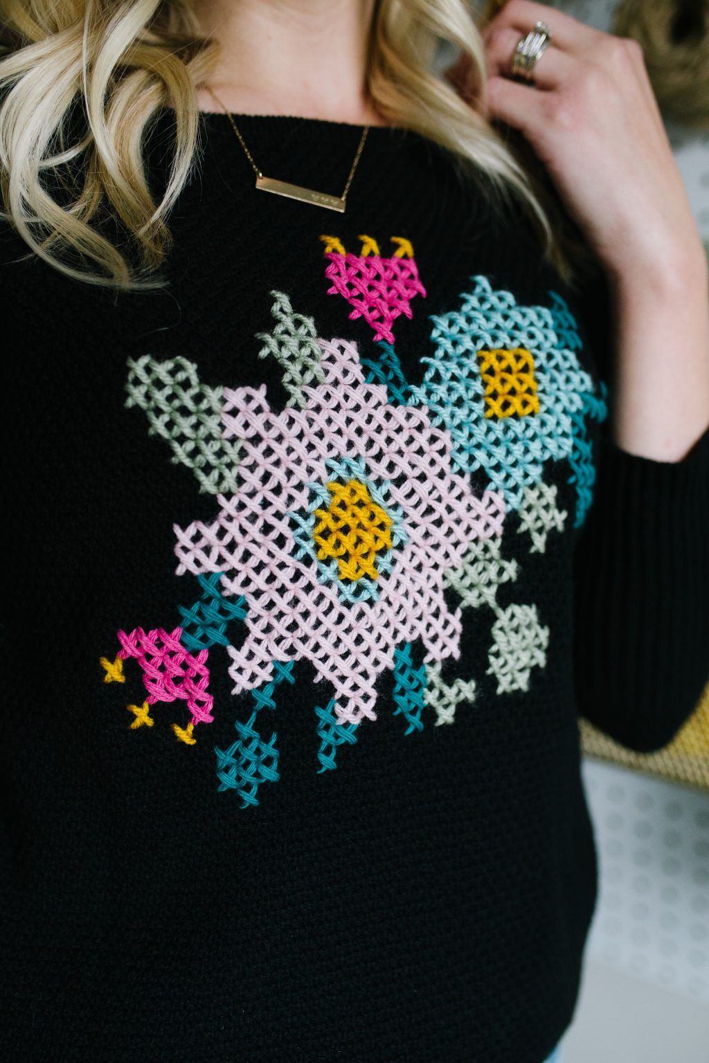 DIY Embellished Sweater