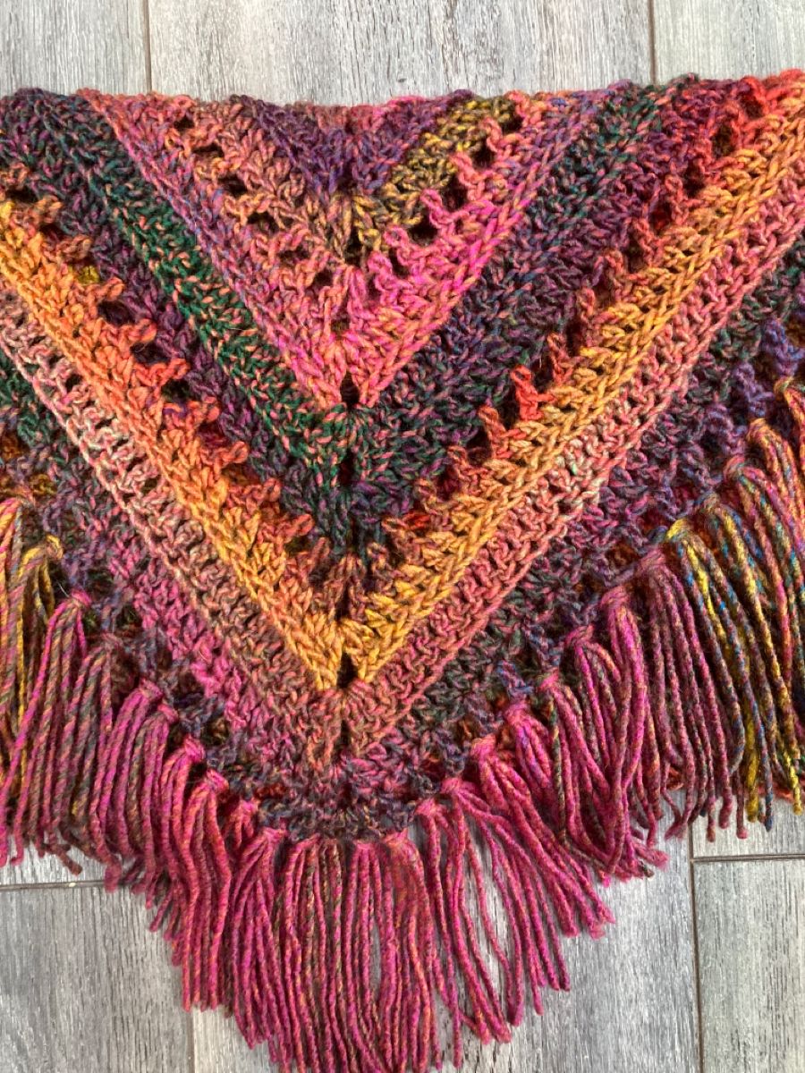 Fall Scarf With Colorful
  Tassels
