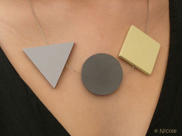 Geometric Necklace With
  Various Figures