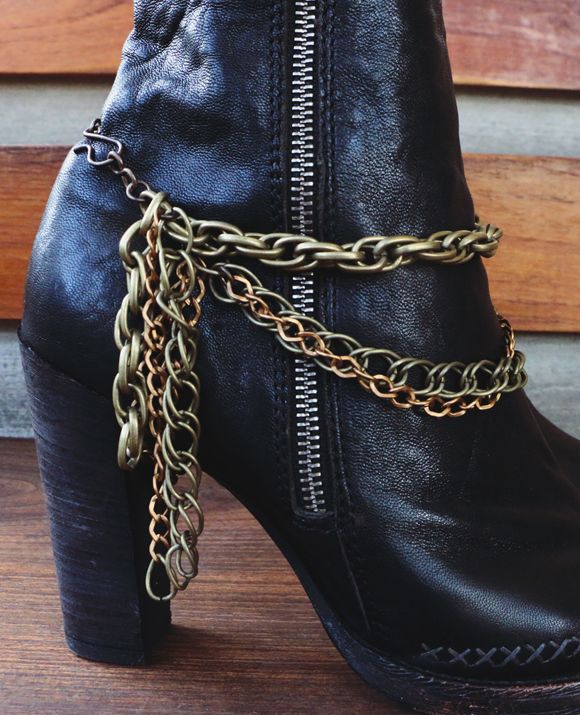 DIY Chain Harness Boots