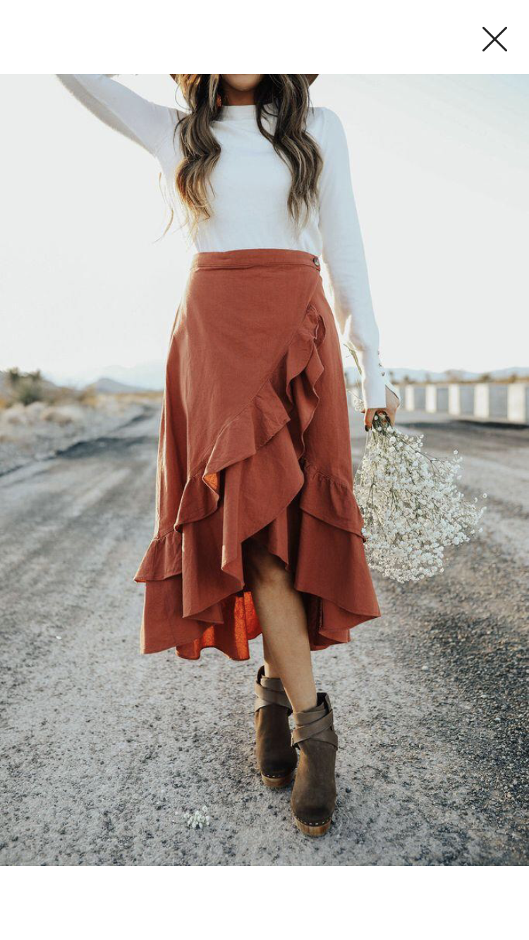 Outfit Ideas With Ruffle Wrap
  Skirts And Dresses
