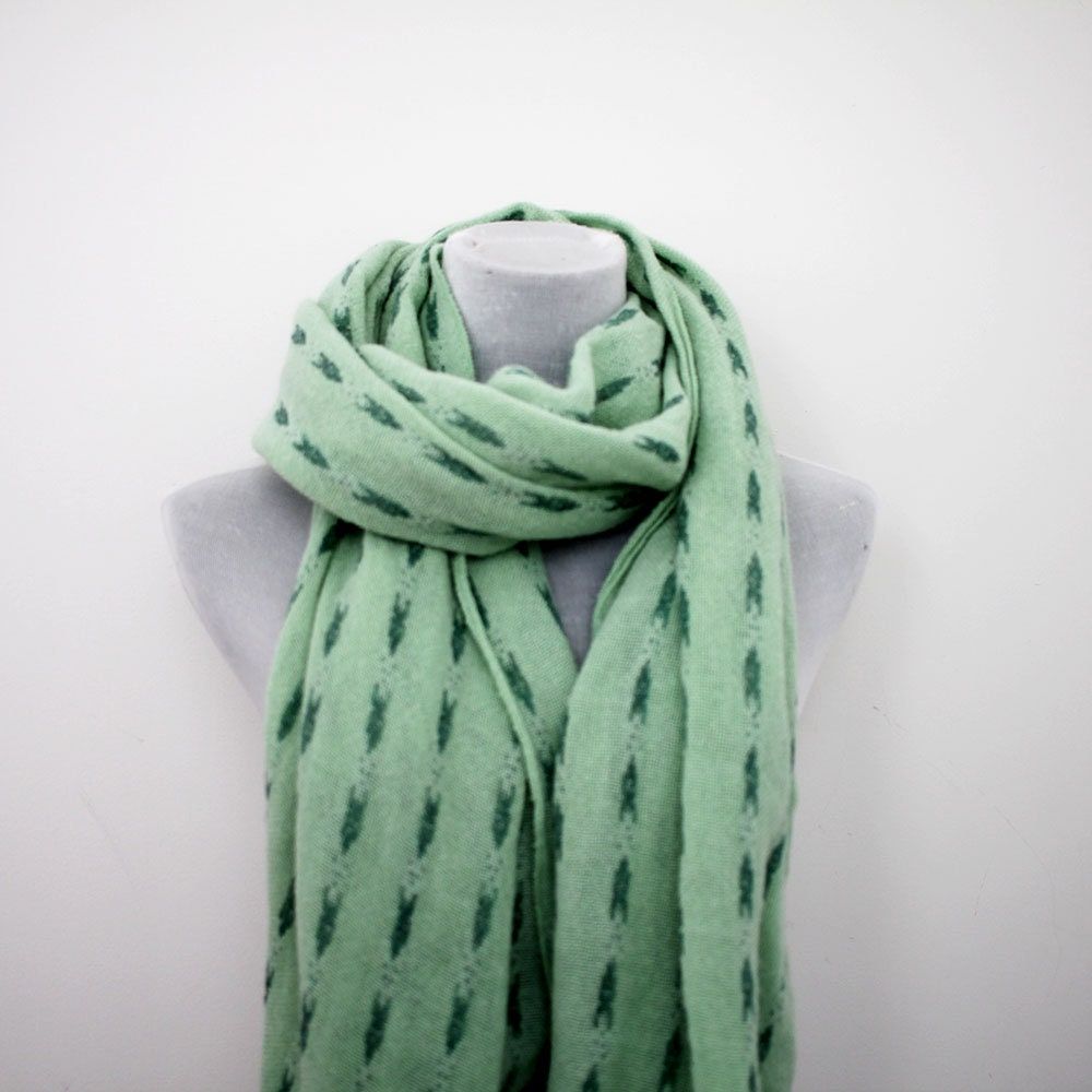 Dip-Dye Plaid Scarf For Winter