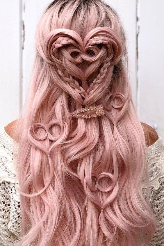 Half Up Hairstyle For
  Valentine’s Day