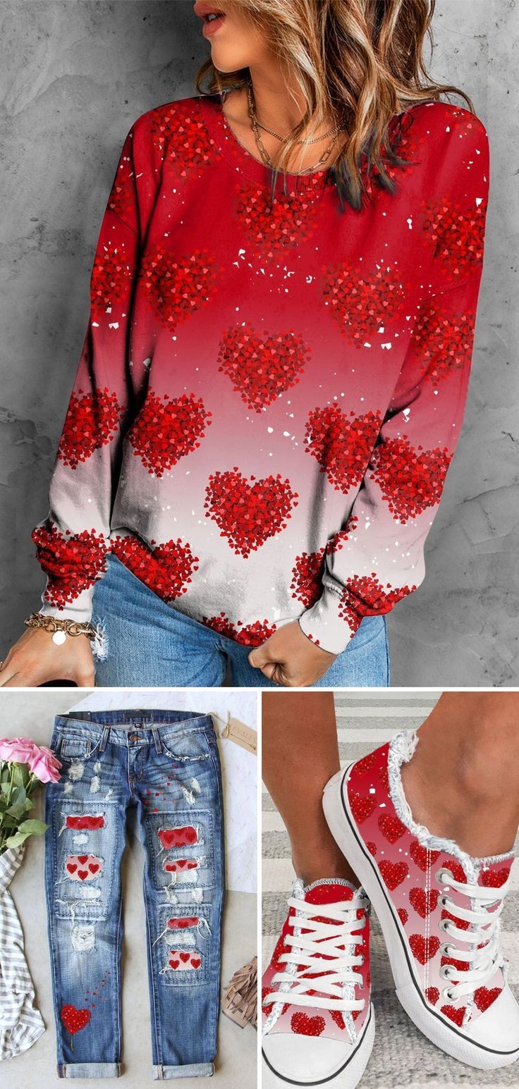 Heart Print Valentine Outfits