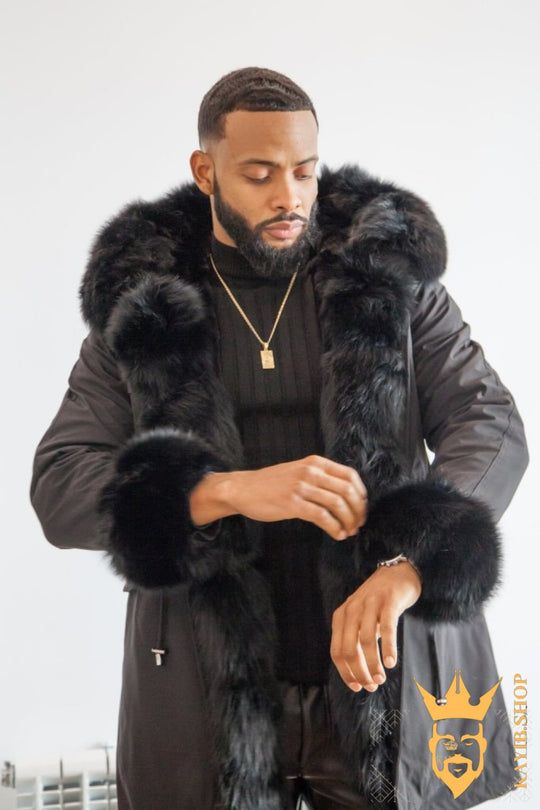 Men Outfits With A Fur Parka
