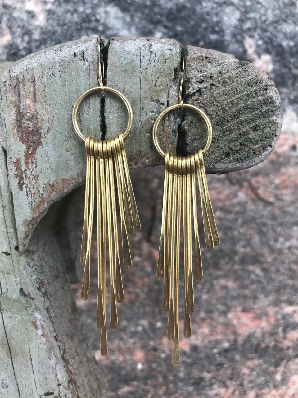 Add a Touch of Glamour with Brass Fringe Earrings