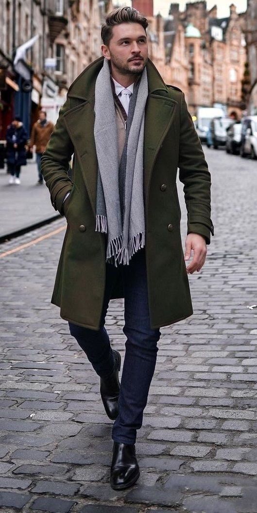 Double-Breasted Coat Outfits
  For Men