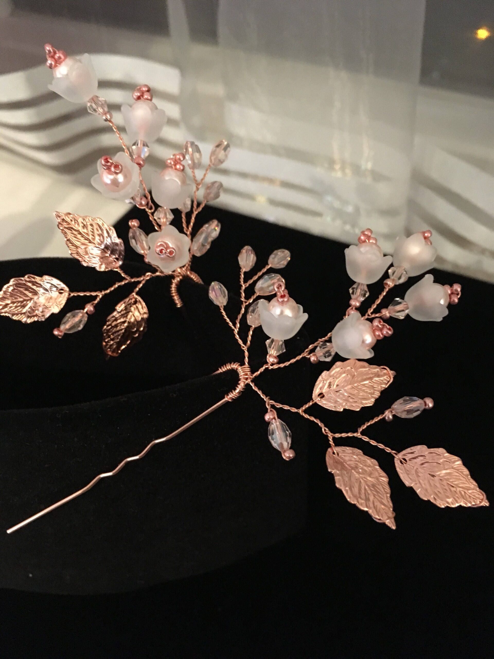 Gold Branch Hair Pins