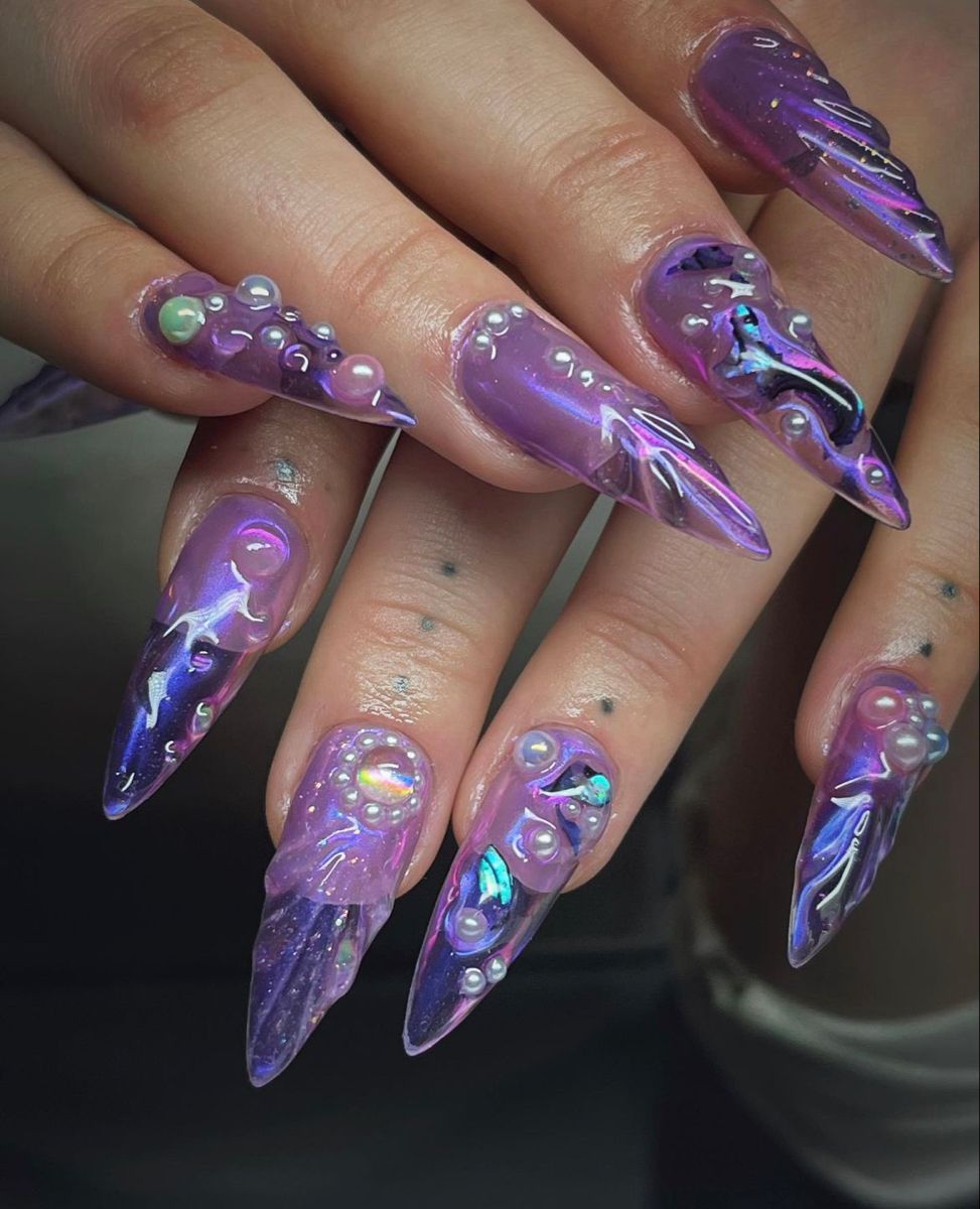 Dive into the Sea with These Stunning Mermaid Inspired Nail Designs