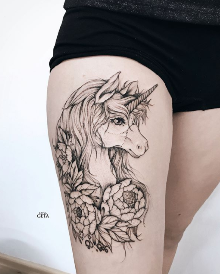 Magical Unicorn Tattoo Designs for Girls