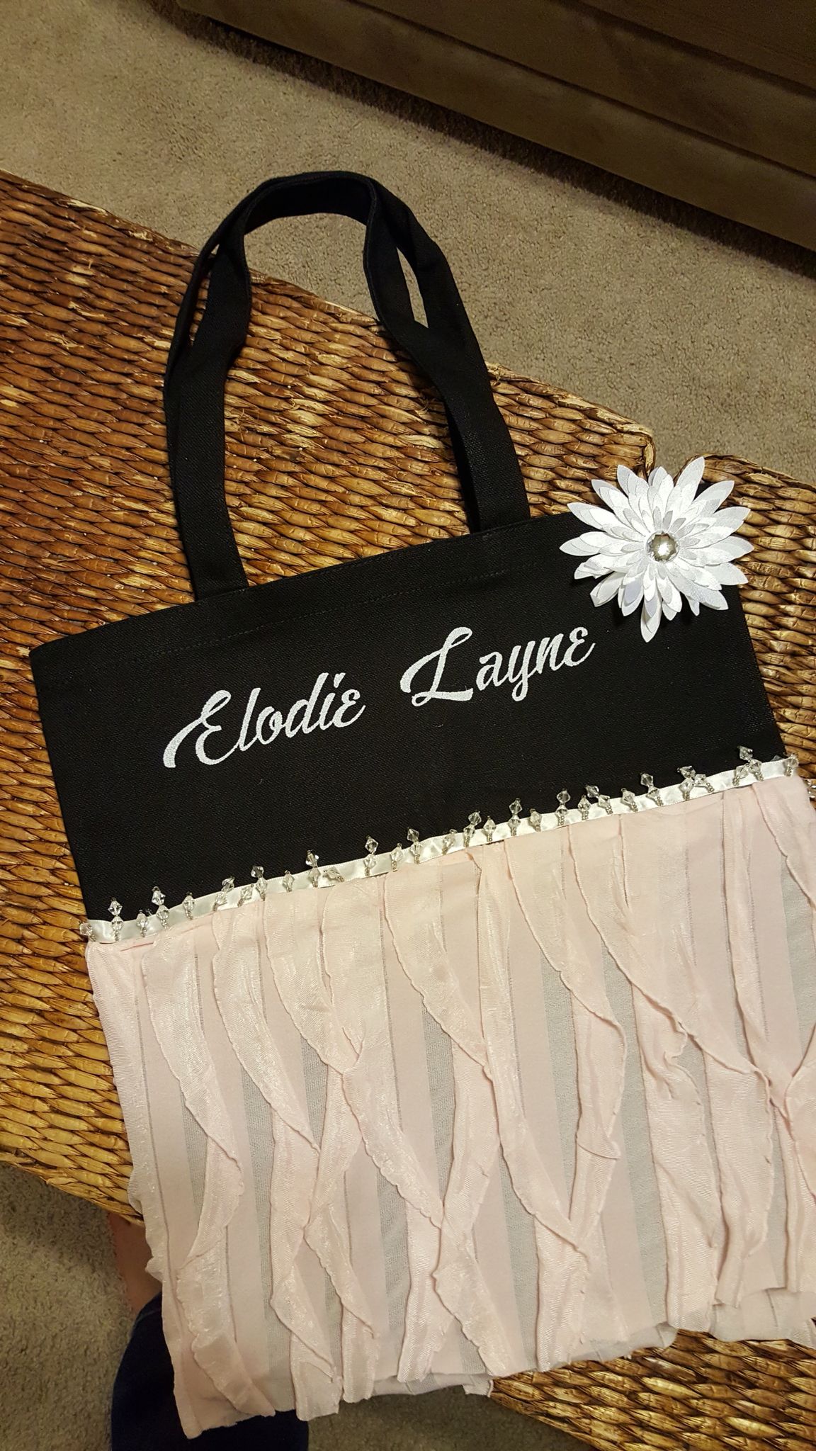 Elegance in Motion: The Charming Ballerina Tulle Tote Bag