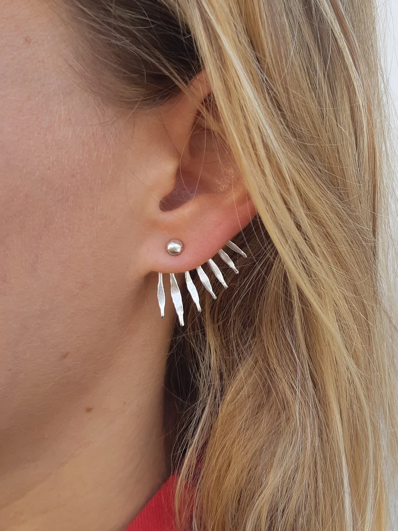 Experimenting with Double-Sided Spiked Earrings