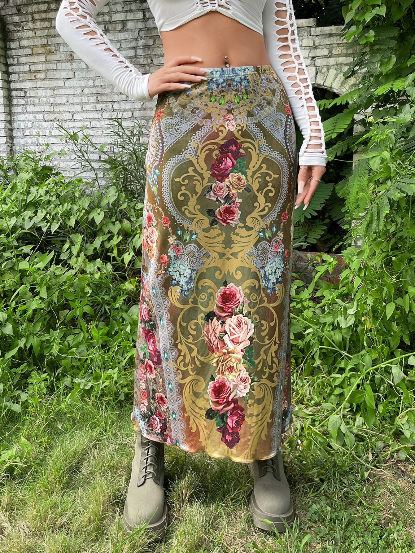 Floral Print In Women Clothes