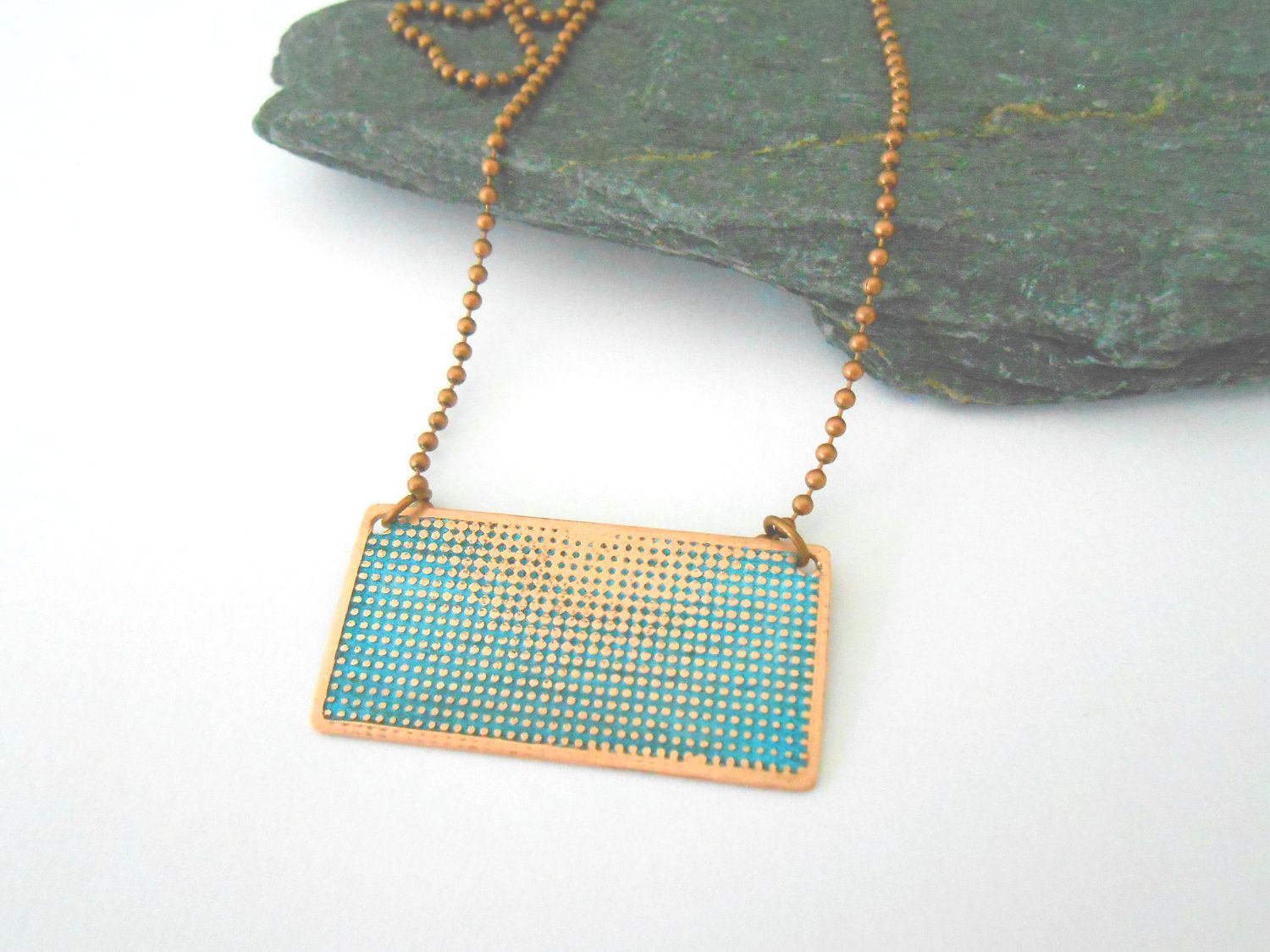 Geometric Copper Necklace