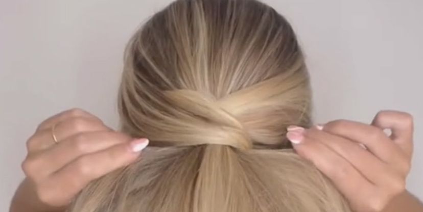 Crisscross Ponytail Hairstyle