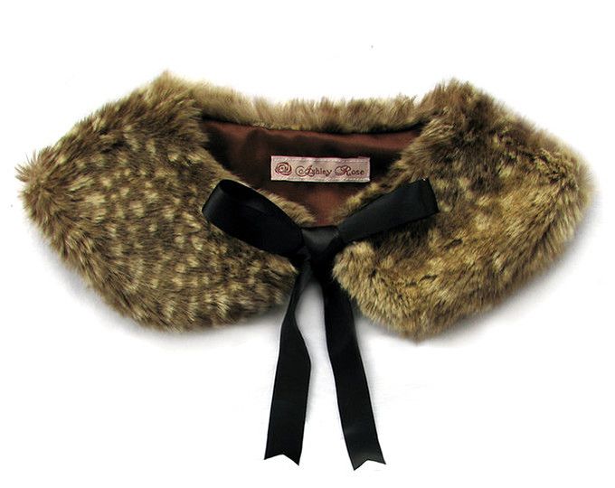 Faux Fur And Satin Neckwarmer