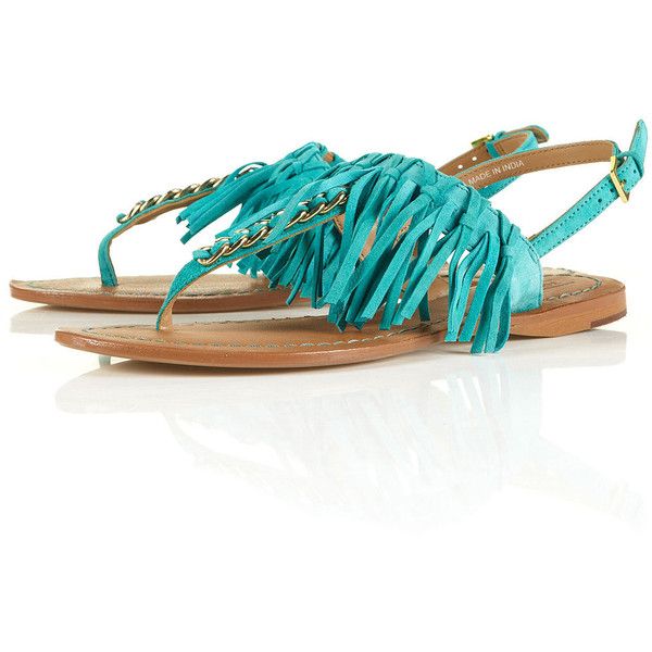 Leather Tassel Sandals