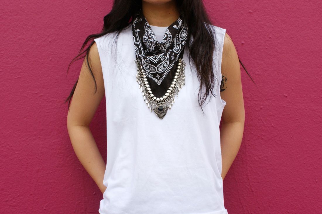 Accessorize Your Look with a Trendy Bandanna Metal Necklace