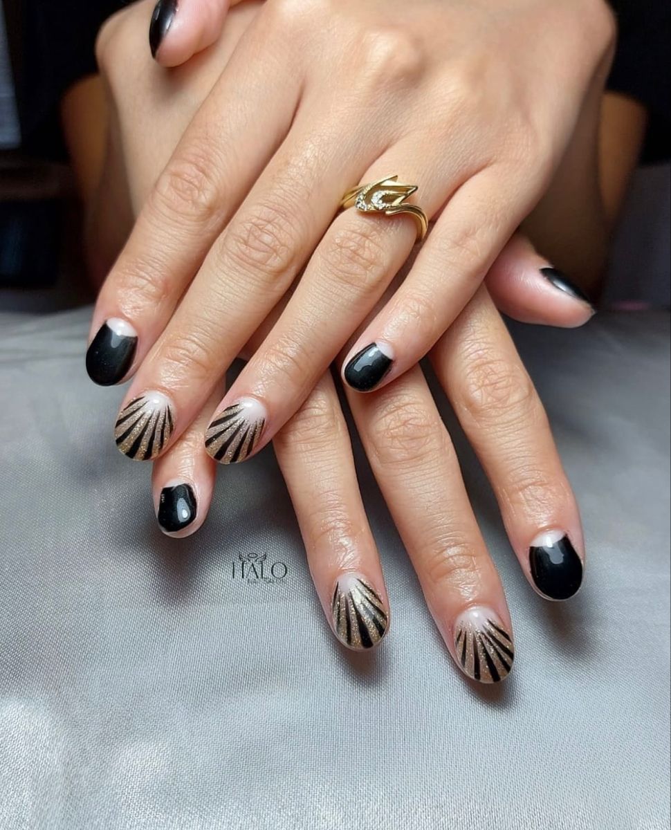 Crescent-shaped Nail Art Designs for a Stunning Manicure