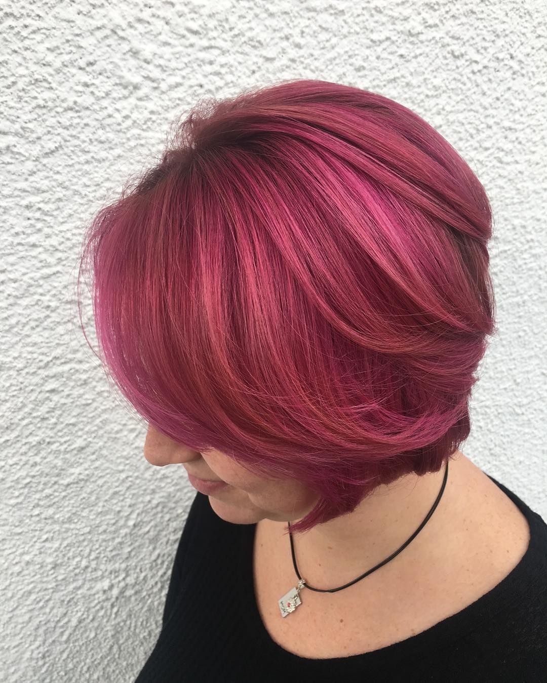 Vibrant and Eye-catching Magenta Hair Inspiration