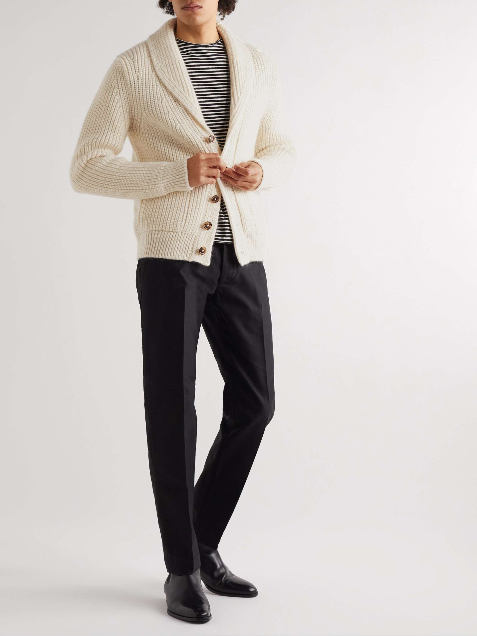 Men Outfits With Shawl Collar
  Sweaters And Cardigans