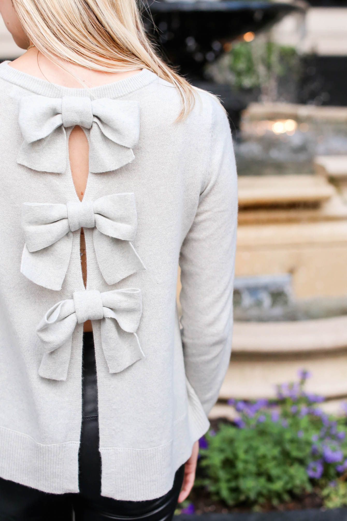 Creating a Stylish Back Bow Sweater at Home
