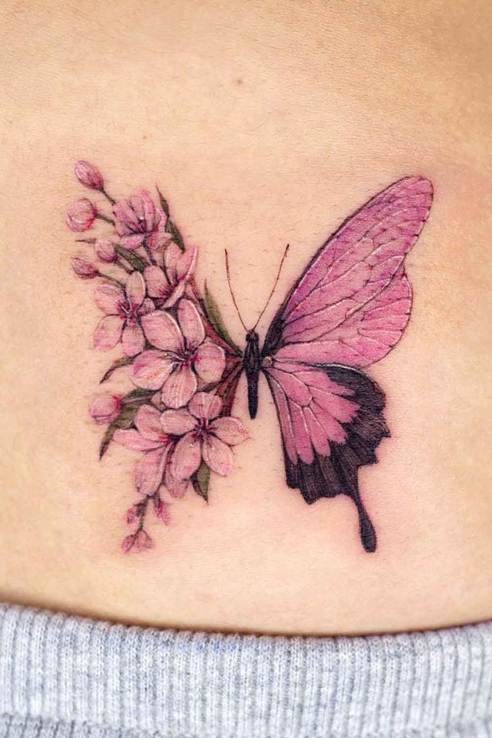 Beautiful Cherry Blossom Tattoo Designs for Women