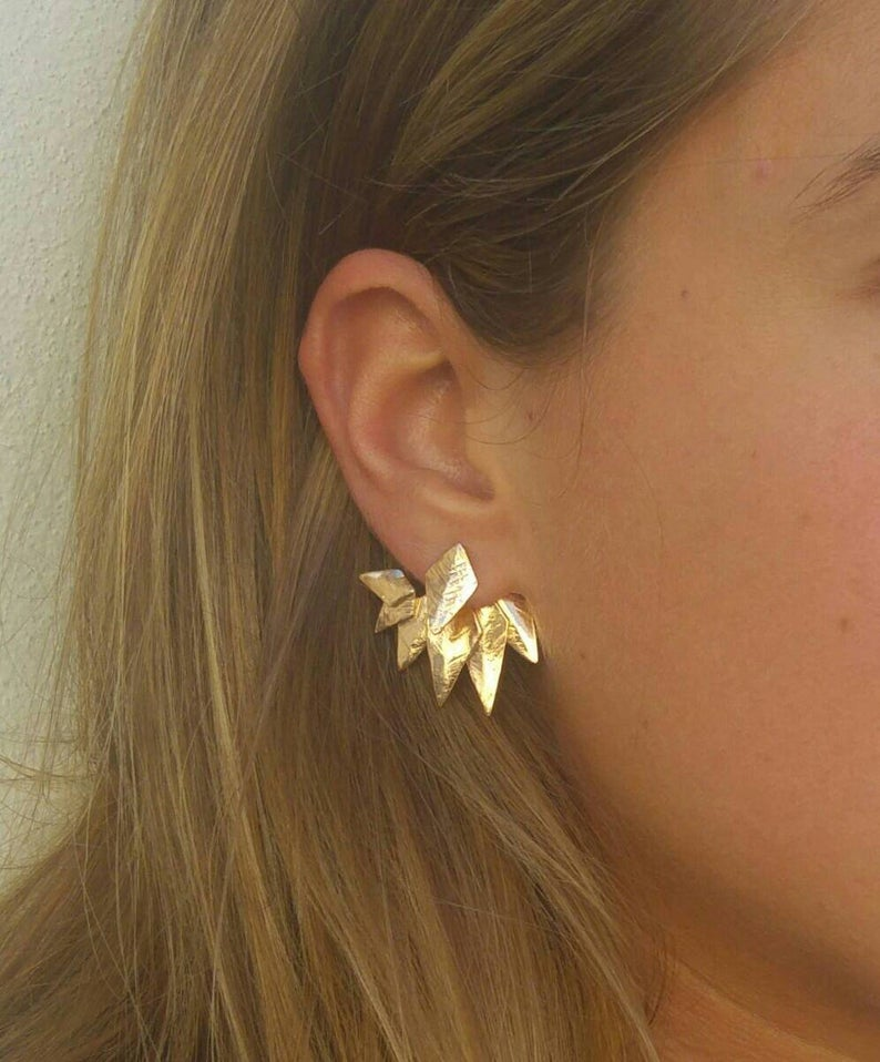 Double-Sided Spiked Earrings