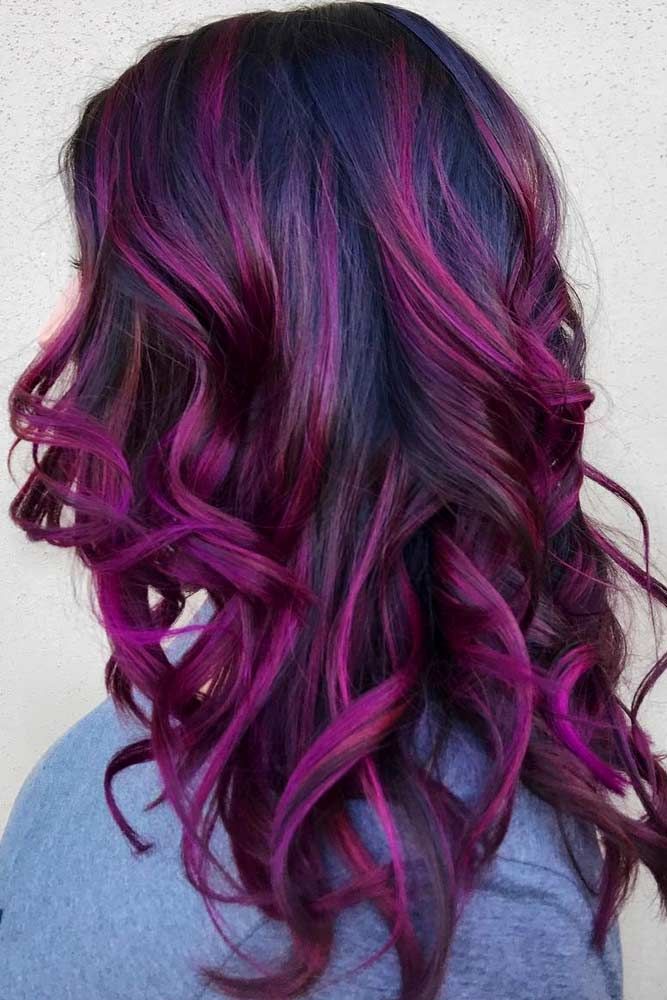 Purple Balayage Hair Ideas