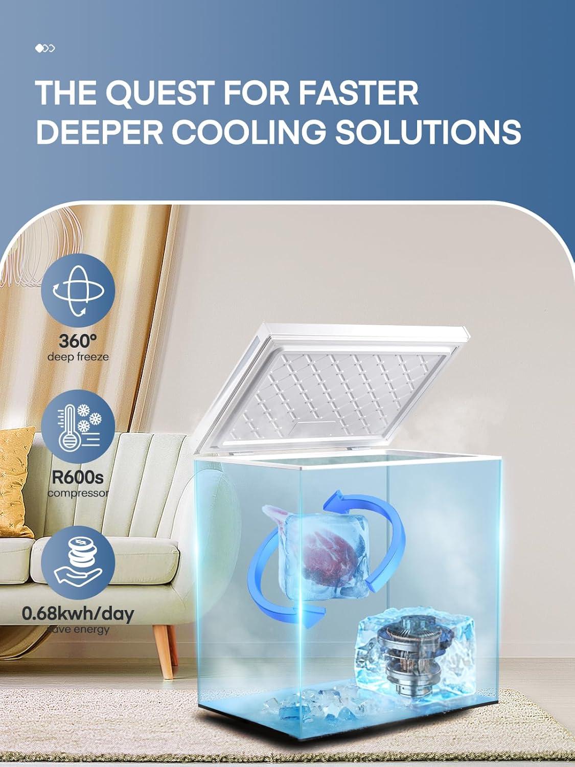 Our Take on the FOHERE 7‌ Cu.Ft ‍Chest Freezer:​ Quiet ⁢& Compact