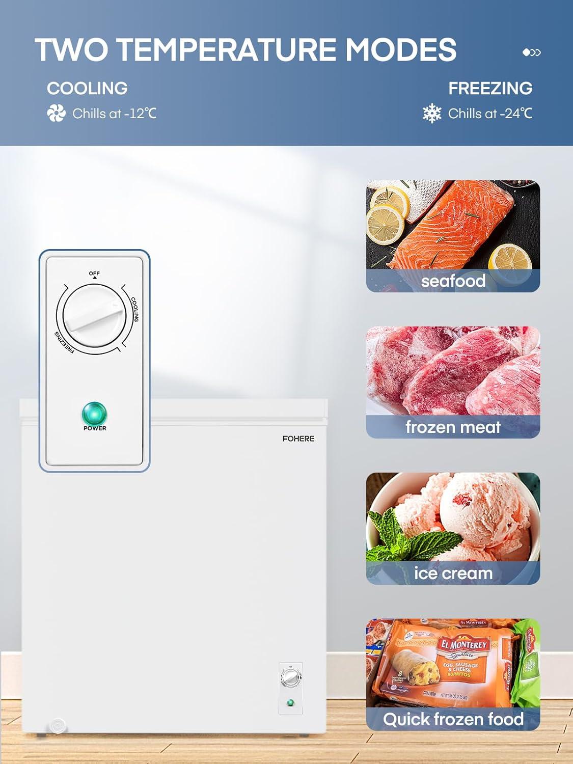 Our Take on the FOHERE 7 Cu.Ft Chest Freezer:‍ Quiet ​& Compact