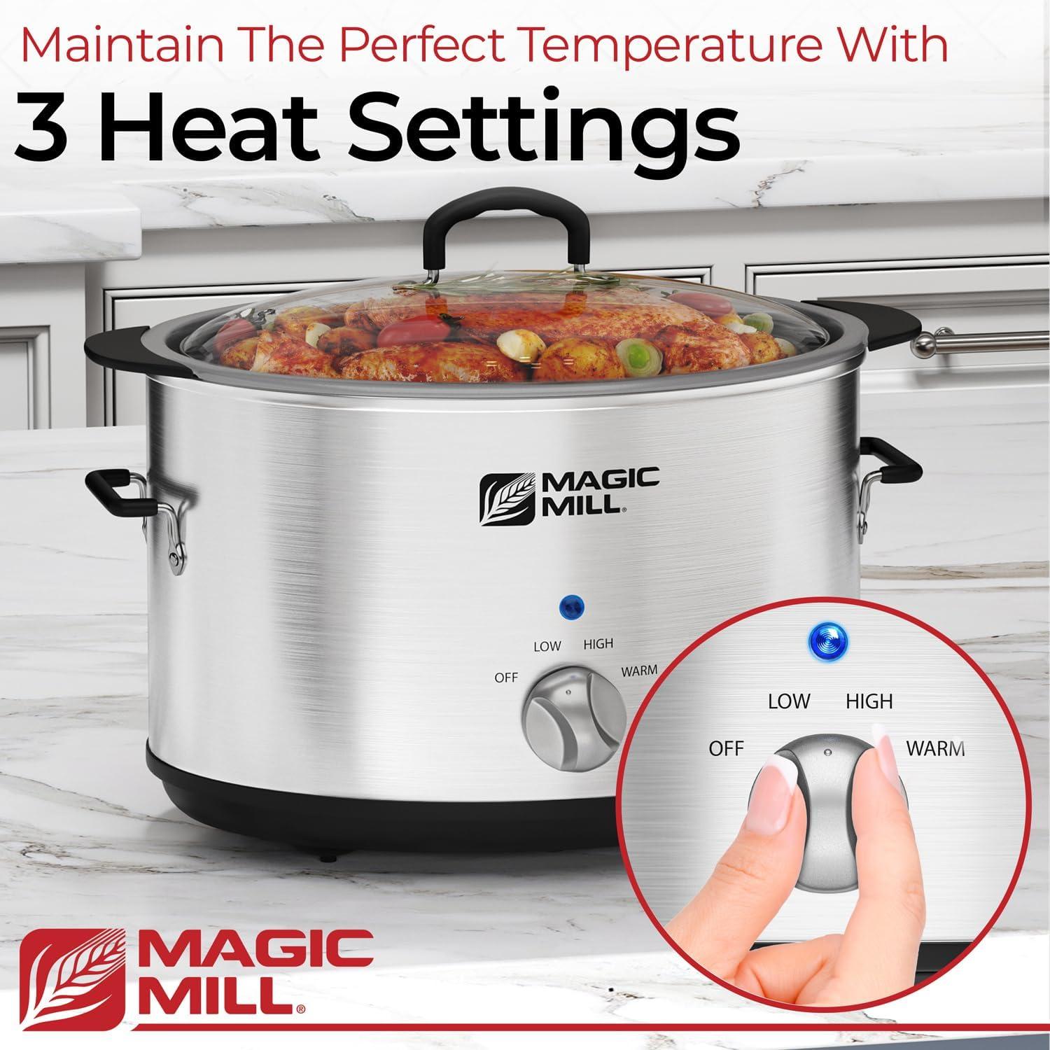 Magic Mill 10-Quart Slow Cooker Review: Big, ⁢Light & Practical