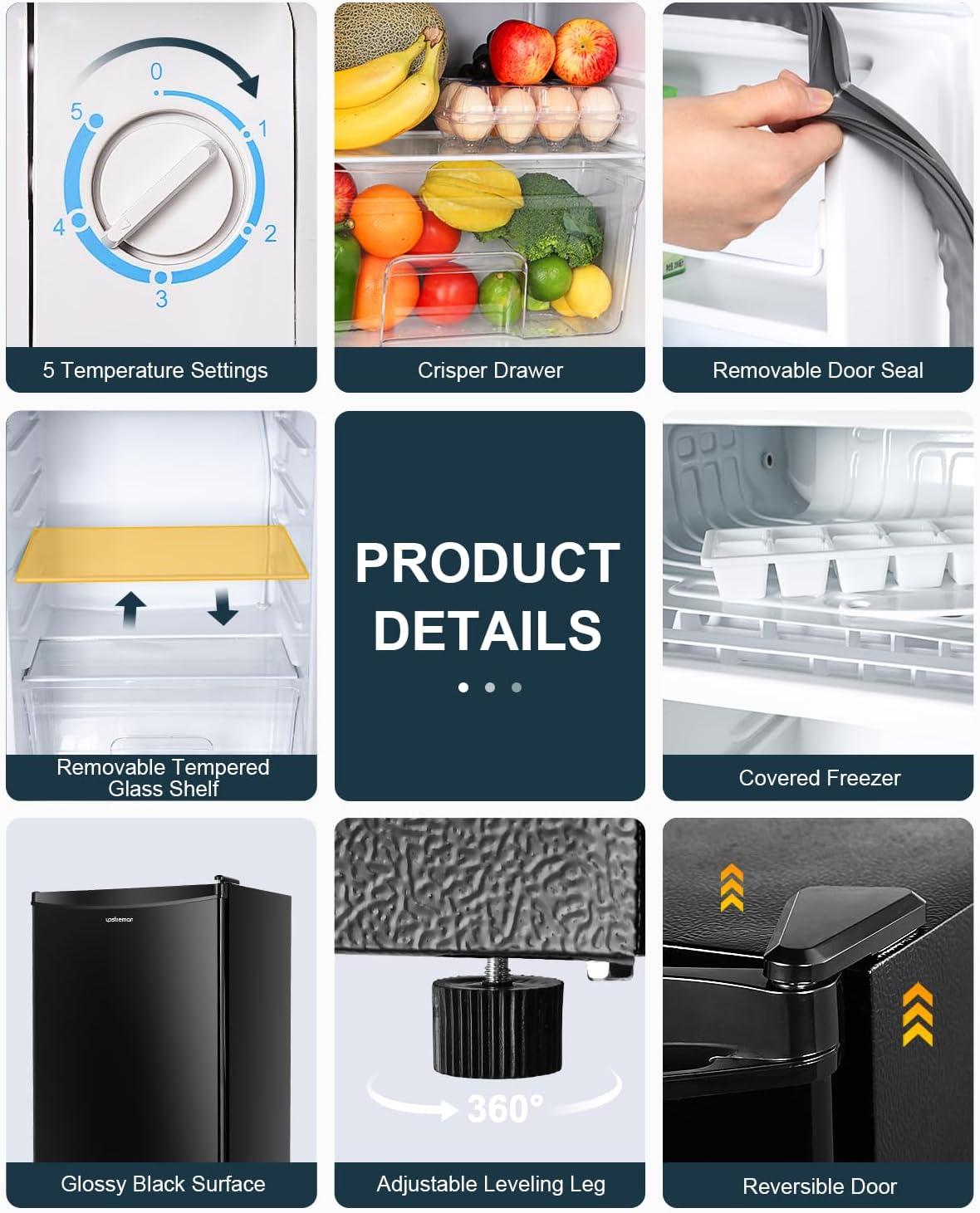 Why We Appreciate the Upstreman 3.2 ⁢Cu.Ft Mini ⁣Fridge's Design