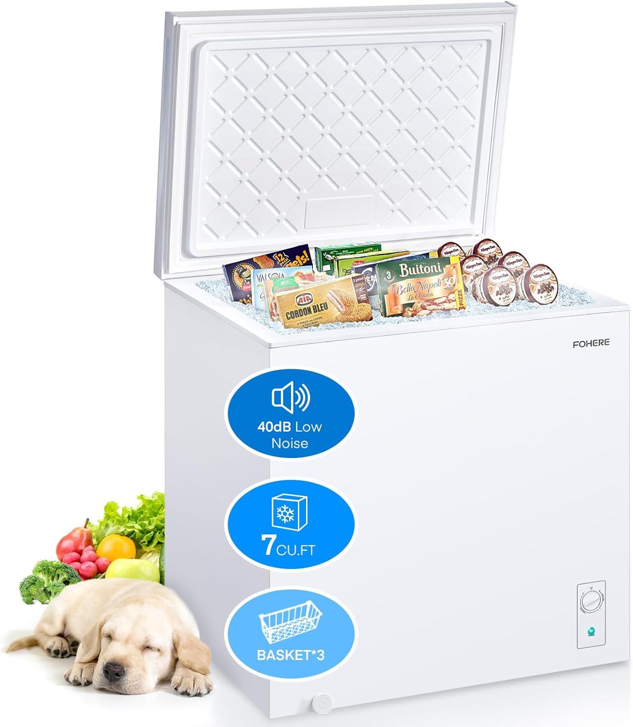 Our Take on the FOHERE 7 Cu.Ft Chest Freezer: ⁣Quiet & ⁢Compact