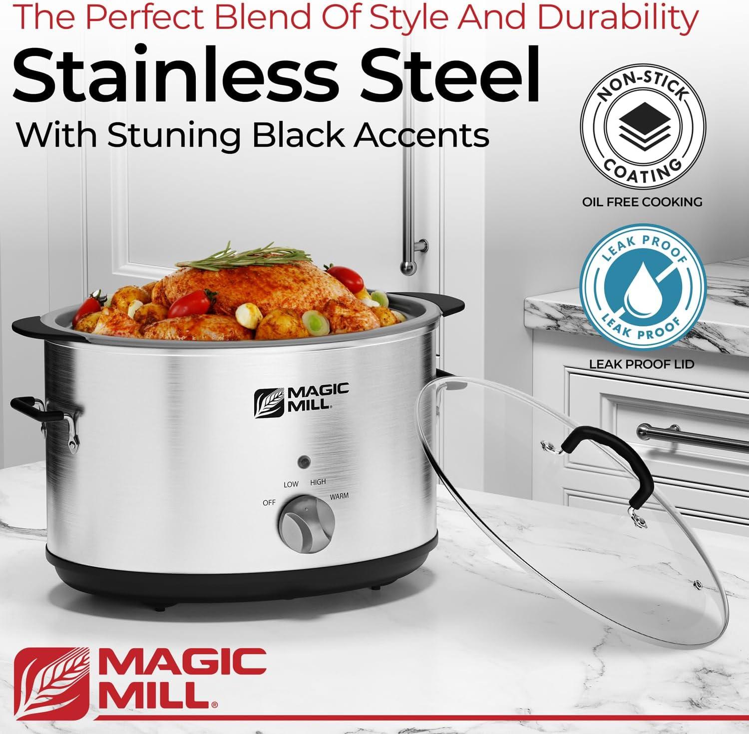 Magic Mill 10-Quart Slow Cooker Review:‍ Big,Light & Practical