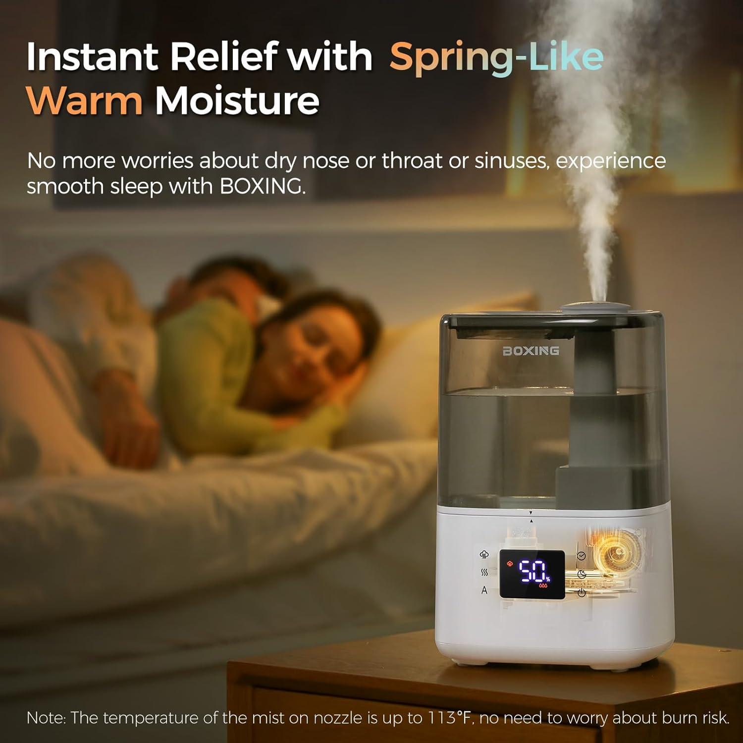 Our Honest Take: BOXING ⁢Warm & Cool Mist Humidifier ⁢for Large Rooms