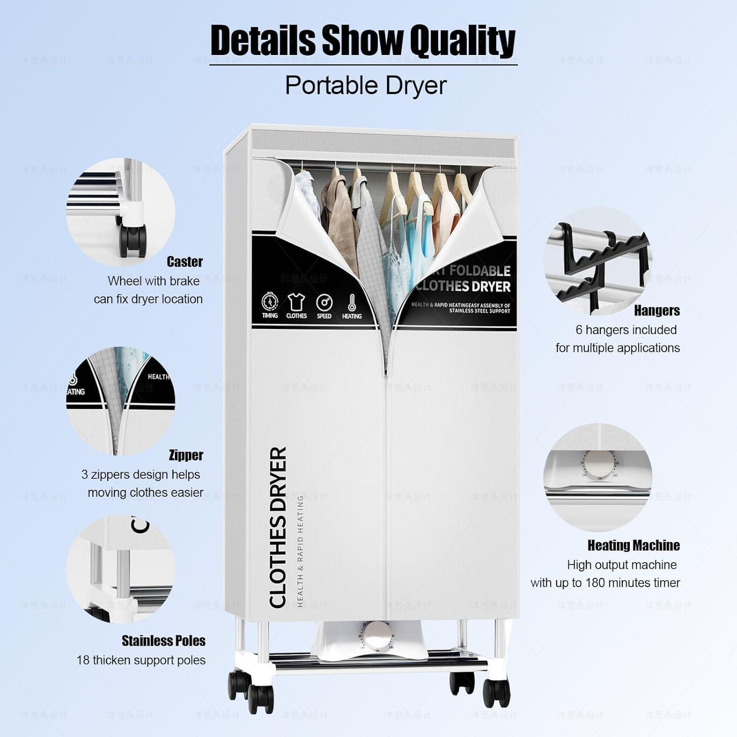 Our Take on the‍ Kiseely Portable Clothes Dryer: Quiet, Quick & Spacious