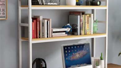How We Organized Our Workspace with the Adjustable Office Desk Bookshelf