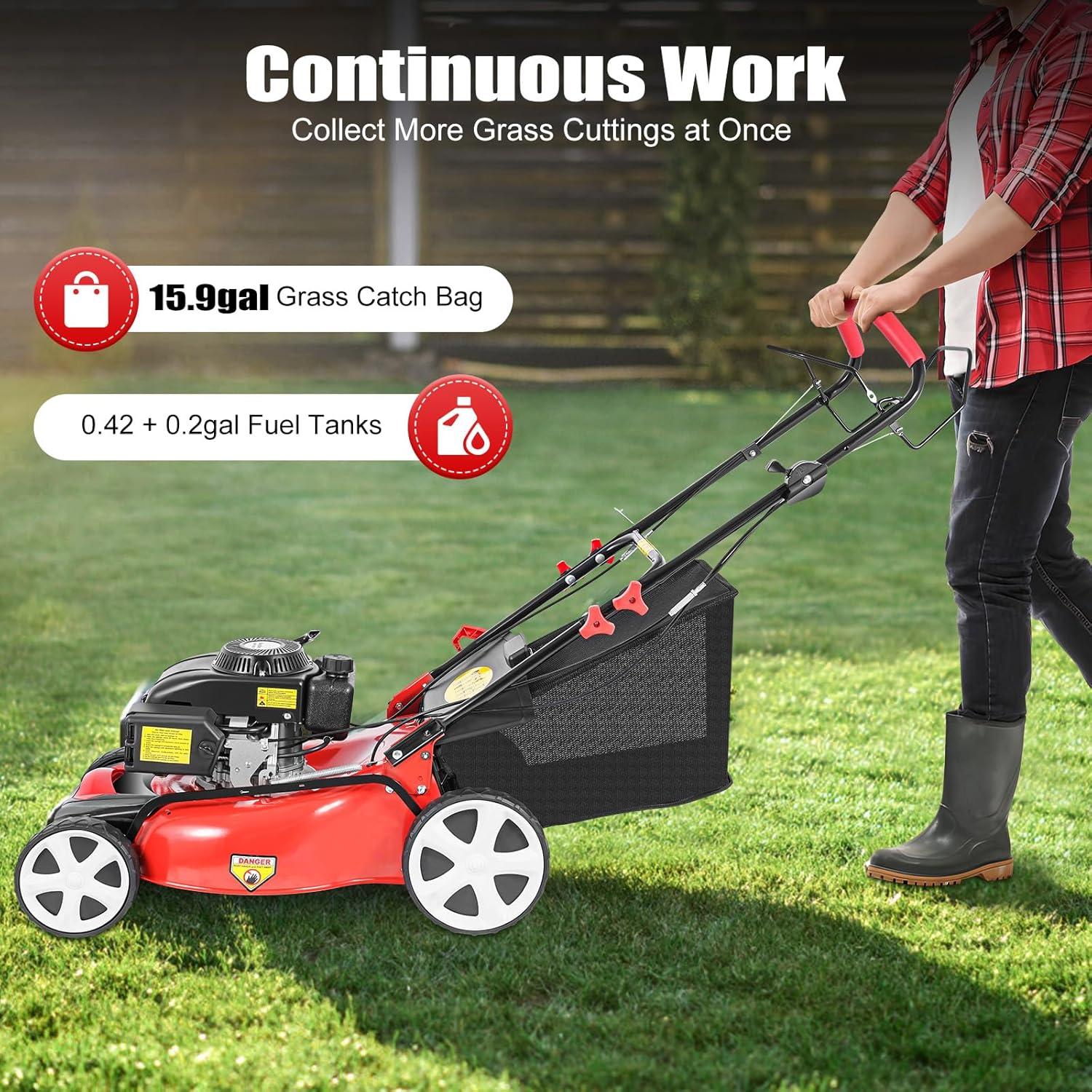 Powerful & Adjustable: A Smooth Ride with Our 20-Inch Mower
