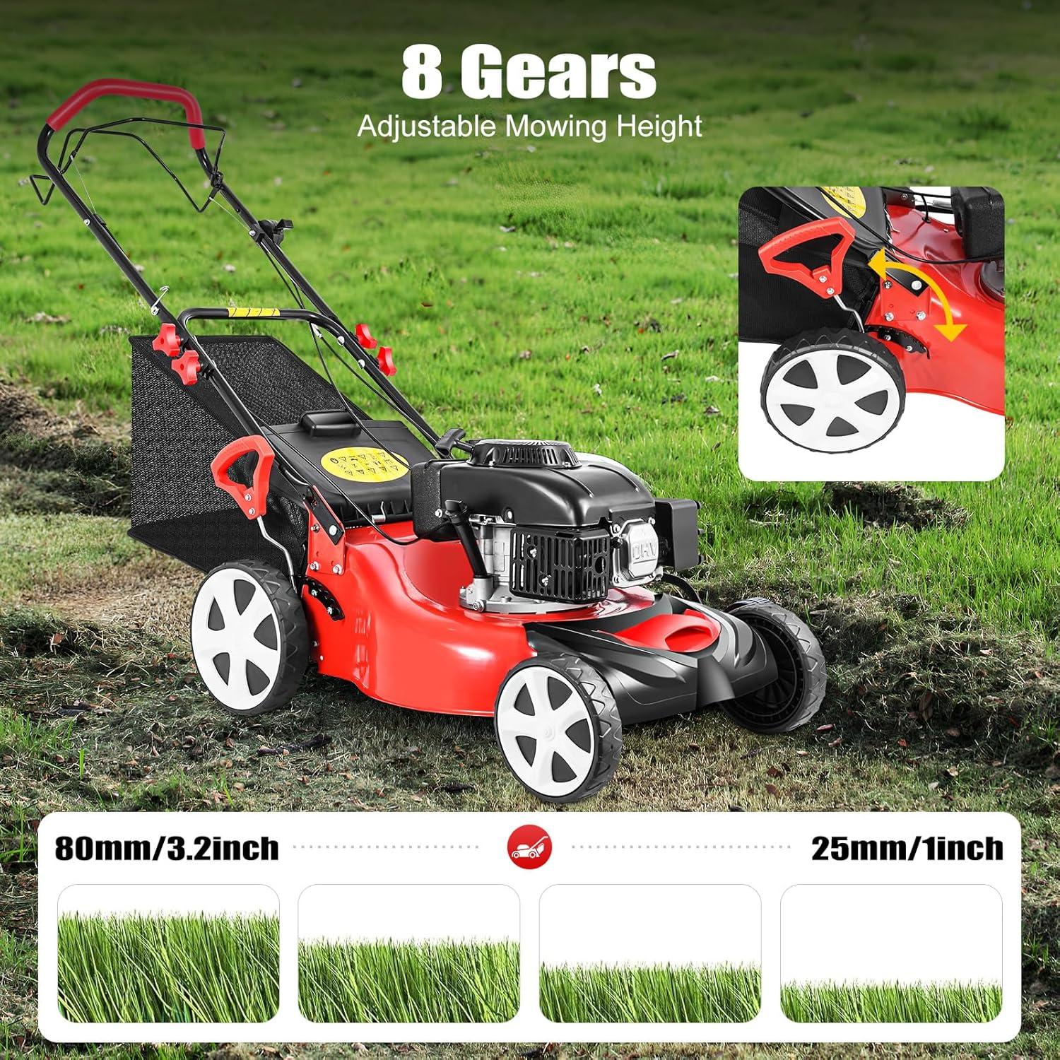 Powerful & Adjustable:​ A Smooth Ride with Our 20-Inch Mower