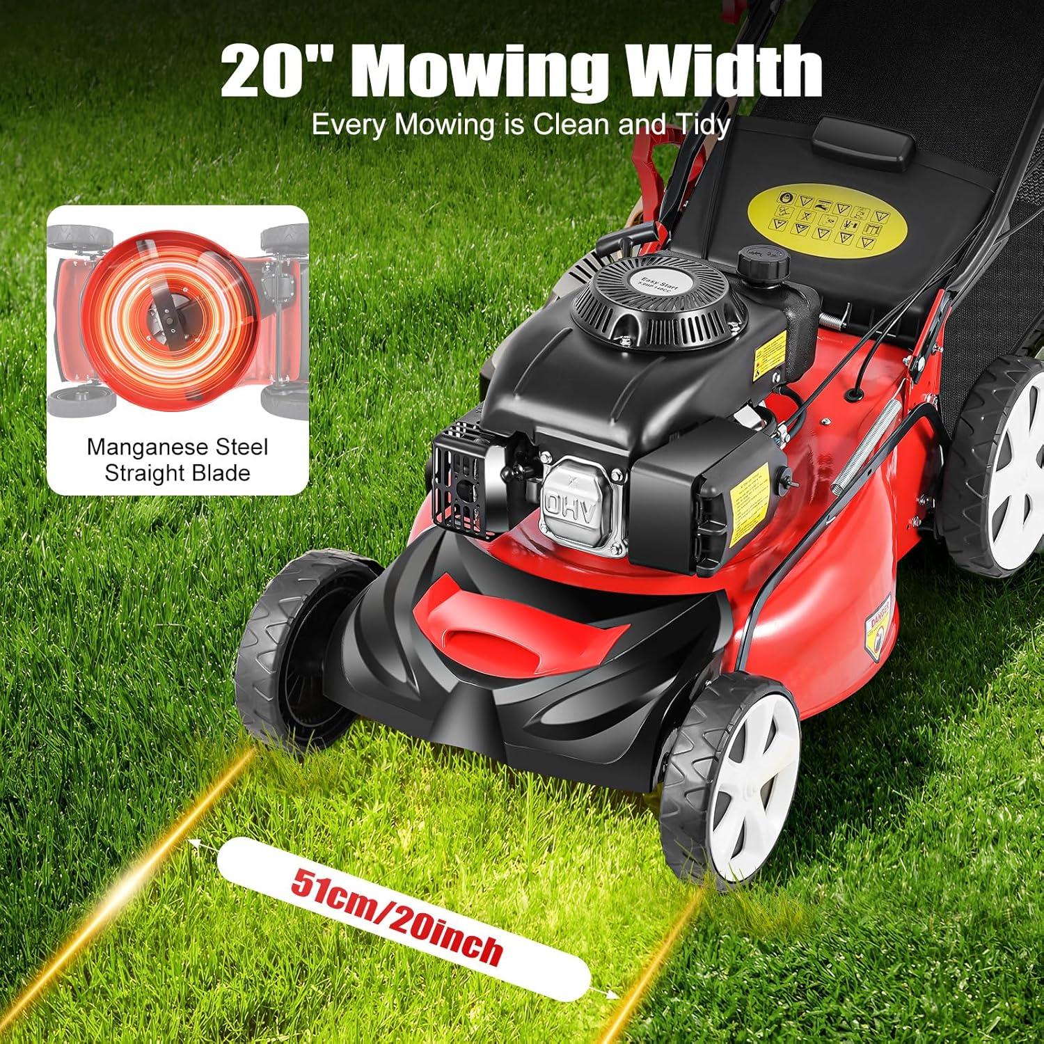 Powerful & Adjustable: A Smooth Ride with Our 20-Inch Mower