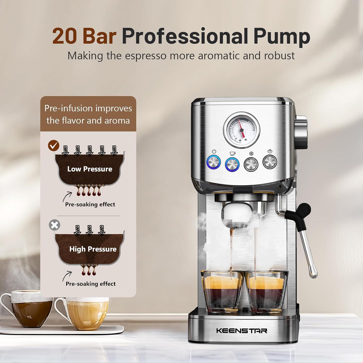 Brew Bold & Smooth: Exploring the Keenstar 20 Bar Espresso Maker