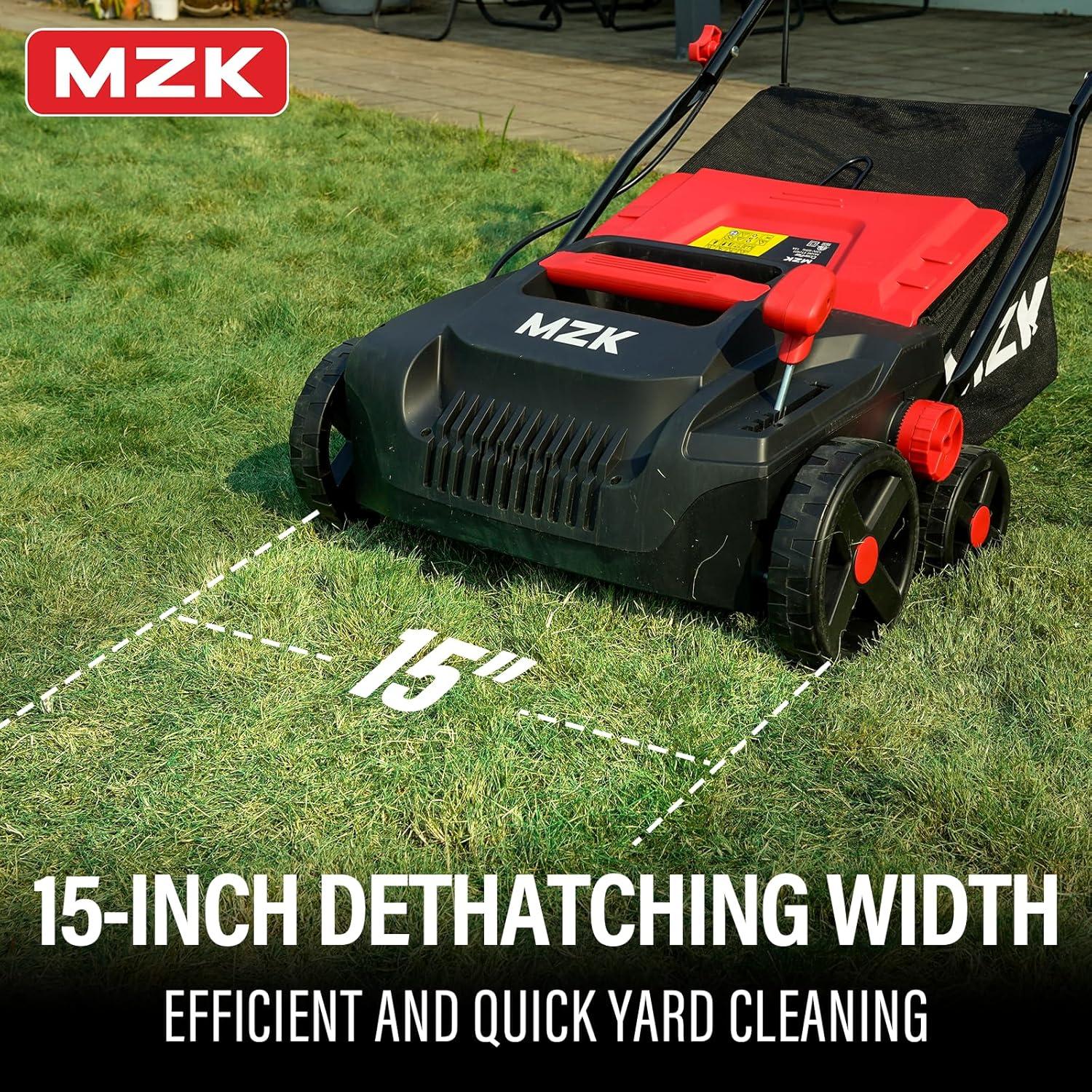 Effortless Lawn Care with MZK's Versatile 2-in-1 dethatcher