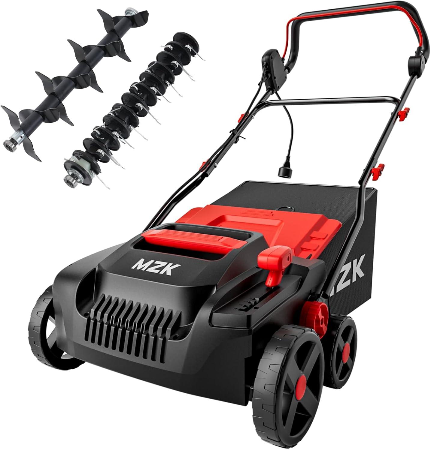 Effortless Lawn care with MZK's Versatile 2-in-1 Dethatcher